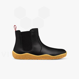 Vivobarefoot Fulham II Juniors シューズ キッズ 黒曜石 | JP421HT