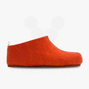 Vivobarefoot MIM Felt スリッパ メンズ オレンジ | JP160IR